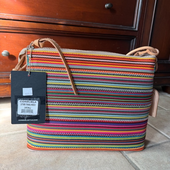 Consuela Alex Downtown Multicolor / Stripe Crossbody Purse NWT - Picture 7 of 7